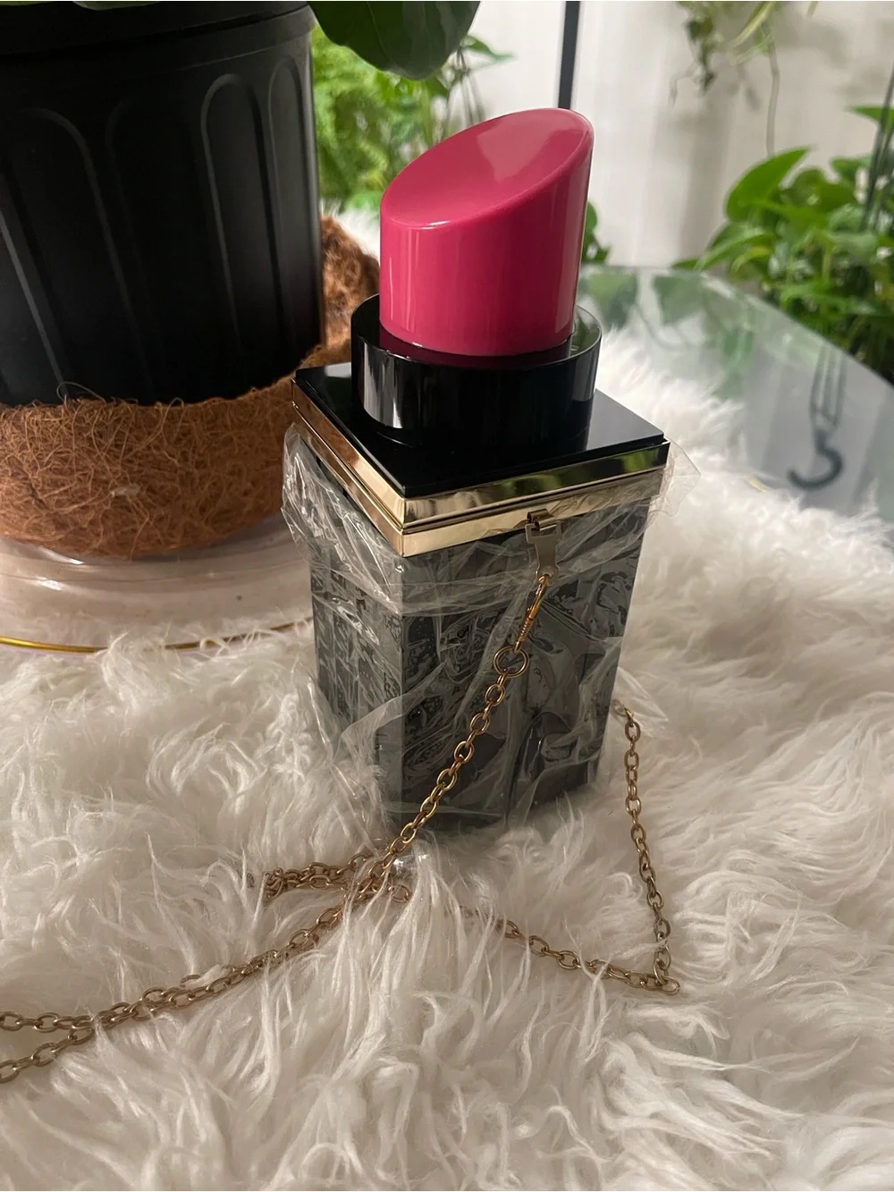 New Pink lipstick Crossbody Bag